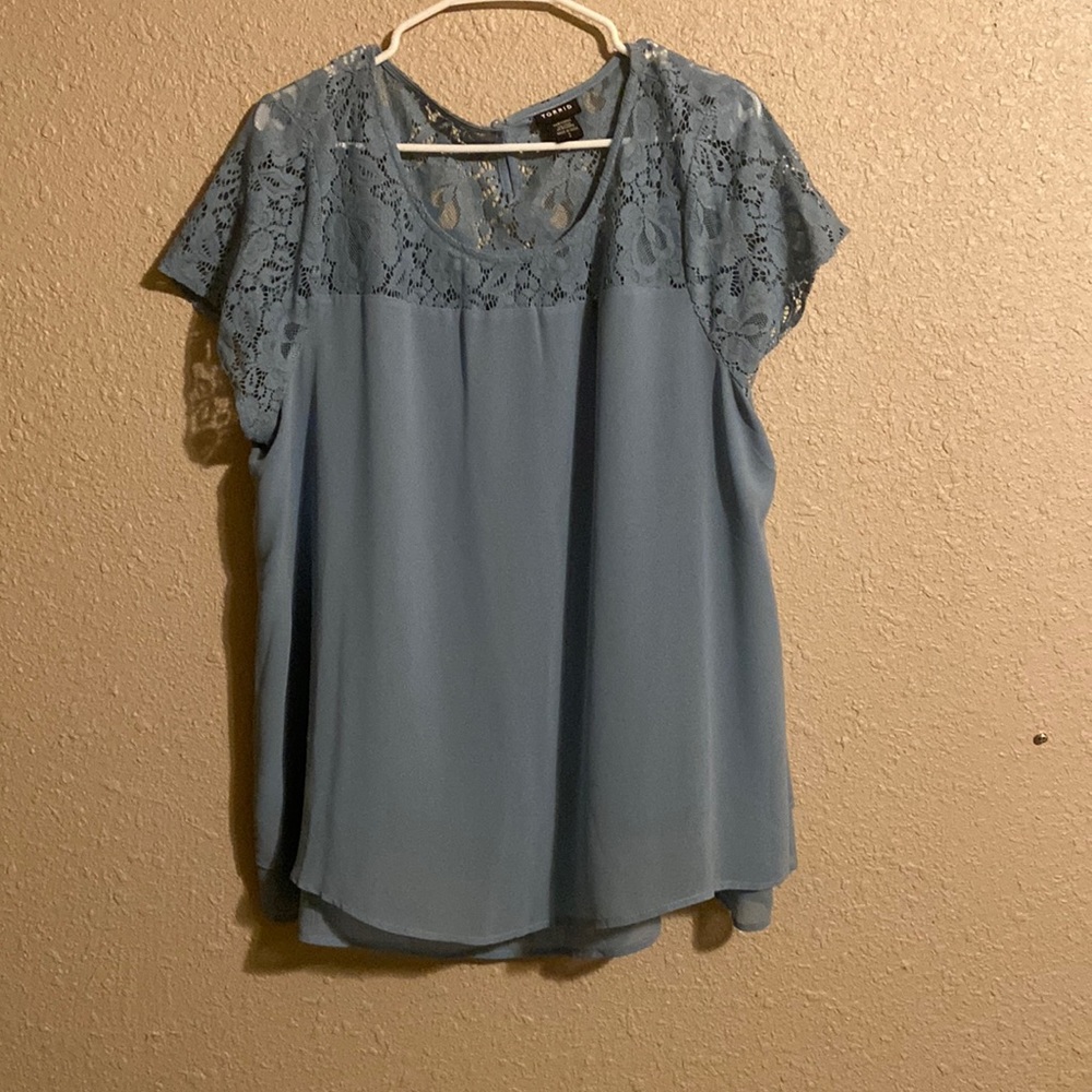 Light Blue Floral Blouse
